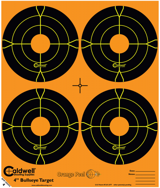 Caldwell Zielscheibe Bullseye Orange 4" (10 Stück)