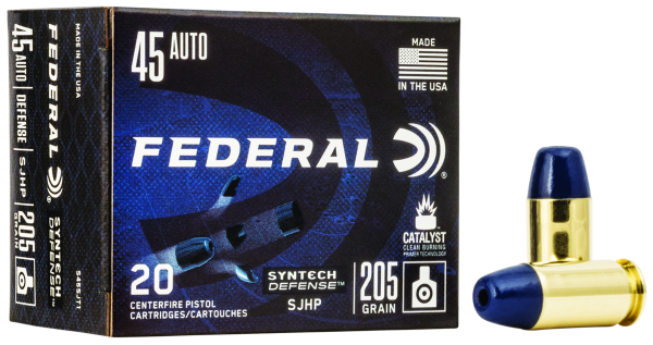 Federal Pistolenmunition .45 Auto 13,30g Segmented Hollow Point Syntech Defense