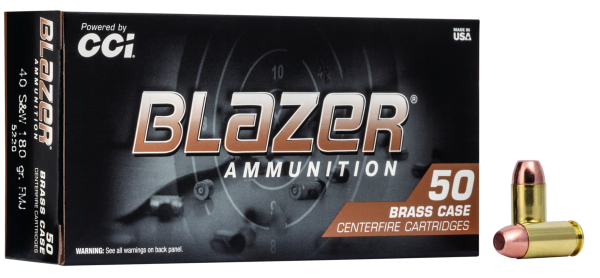 Blazer Pistolenmunition .40 S&W 11,7g Full Metal Jacket Brass