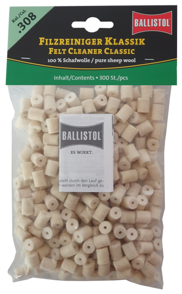 Ballistol Putzpfropfen Klassik Weiß für .308 (300 Stück)