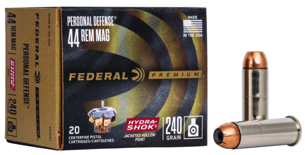 Federal Revolvermunition Premium .44 Rem. Mag. 15,6g Hydra-Shok Jacketed Hollow Point