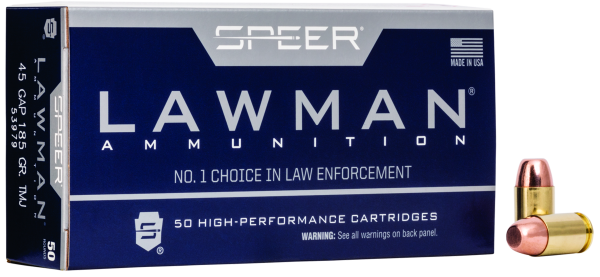 Speer Pistolenmunition Lawman .45 GAP 12g Total Metal Jacket Handgun Training