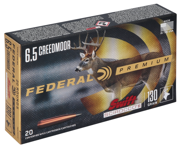 Federal Büchsenmunition Premium 6,5 mm Creedmoor 8,4g Swift Scirocco