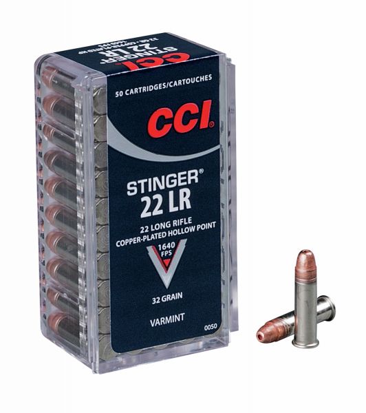 CCI Kleinkalibermunition .22 LR 2,1g Copper Plated Hollow Point Stinger