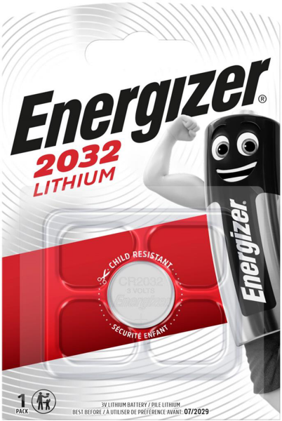 Energizer Knopfbatterie Lithium CR2032 3 Volt