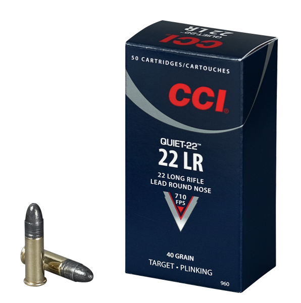 CCI Kleinkalibermunition .22 LR 2,6g Lead Round Nose Quiet-22