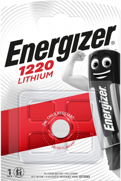 Energizer Knopfbatterie Lithium CR1220 3 Volt