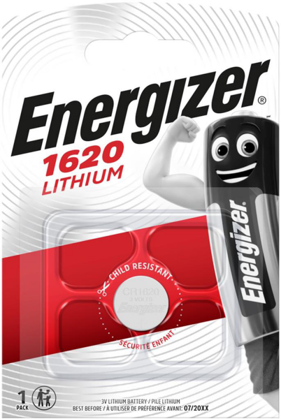 Energizer Knopfbatterie Lithium CR1620 3 Volt