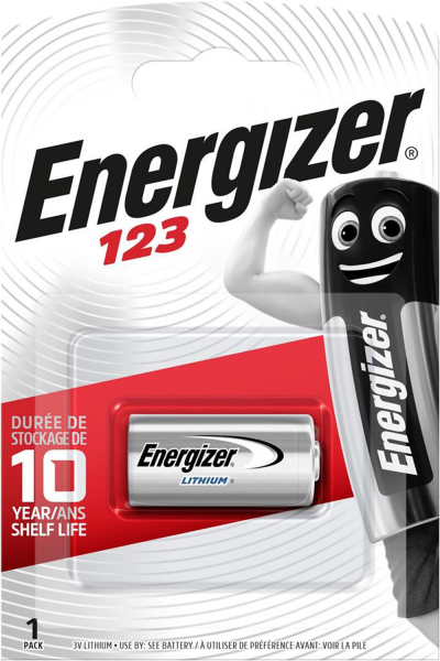 Energizer Batterie Lithium CR123 3,0 Volt
