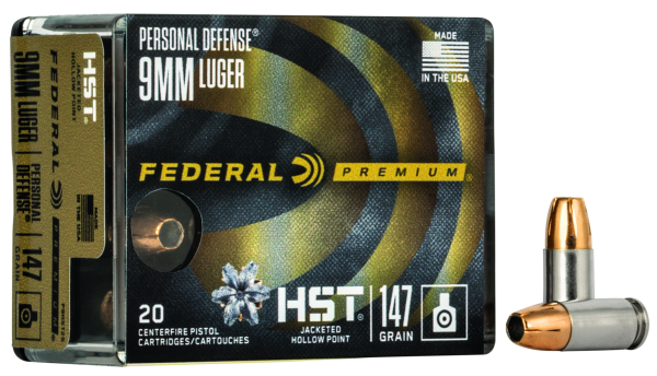 Federal Pistolenmunition Premium 9 x 19 9,5g HST Jacketed Hollow Point