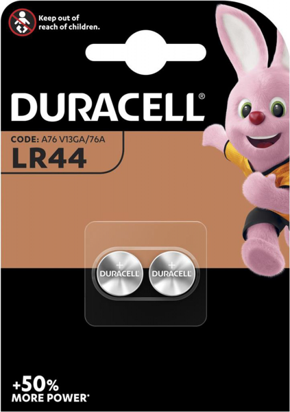 Duracell Knopfbatterie LR44 1,5 Volt