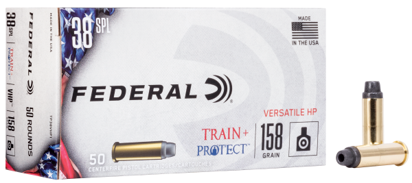Federal Revolvermunition .38 Special 10,2g Versatile Hollow Point Train + Protect