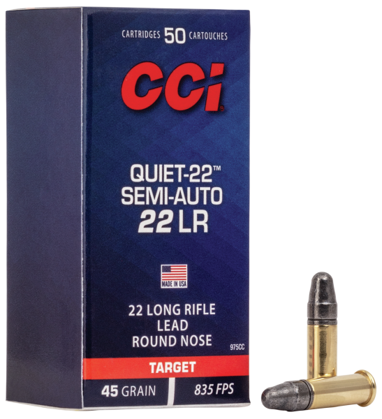 CCI Kleinkalibermunition .22 LR 2,6g Soft Point Quiet-22 Semi-Auto