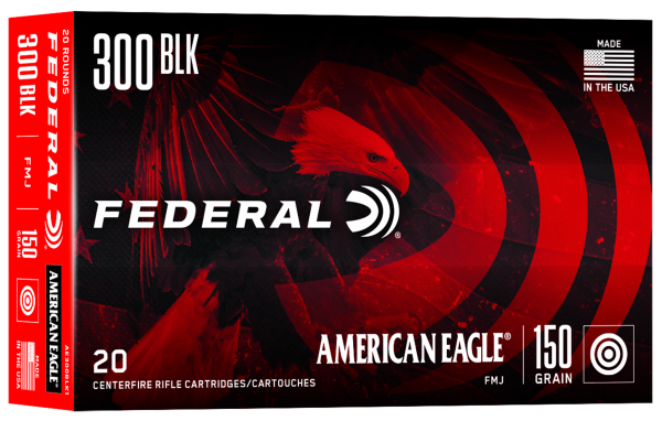 Federal Büchsenmunition American Eagle .300 AAC Blackout 9,7g Full Metal Jacket Boat Tail