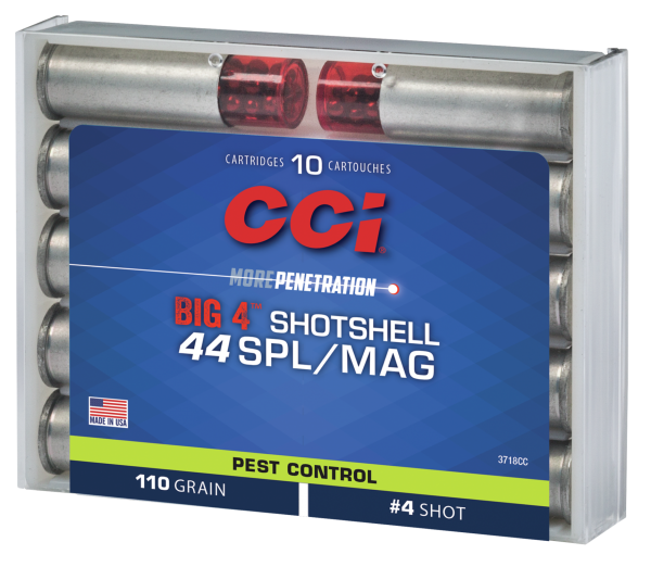CCI Schrotmunition .44 Rem. Mag. 7,1g Shotshell 3,30mm Pest Control