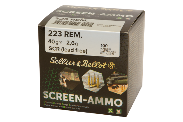 Sellier & Bellot Büchsenmunition SCREEN-Ammo .223 Rem 2,6g Screen (Lead Free) Schüttpackung mit