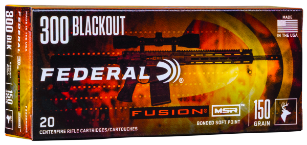 Federal Büchsenmunition .300 AAC Blackout 9,7g Fusion Soft Point MSR