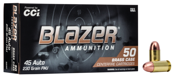 Blazer Revolvermunition .45 Auto 14,9g Full Metal Jacket Brass