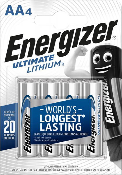 Energizer Batterie Lithium L91 AA 1,5 Volt (4 Stück)