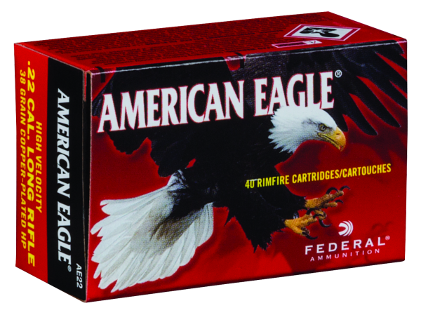 Federal Kleinkalibermunition American Eagle .22 LR 2,5g Copper Plated Round Nose High Velocity