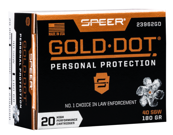 Speer Pistolenmunition Gold Dot .40 S&W 11,7g Gold Dot Hollow Point