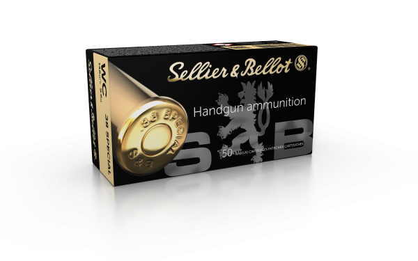 Sellier & Bellot Revolvermunition .38 Special 9,6g Wadcutter