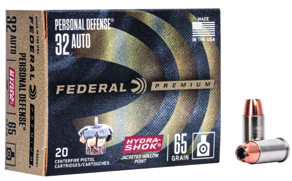 Federal Pistolenmunition Premium .32 Auto 4,2g Hydra-Shok Jacketed Hollow Point
